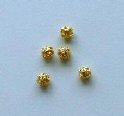 5 filigree beads 6mm 