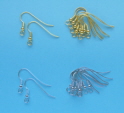 10 Earring springs 15x25mm
