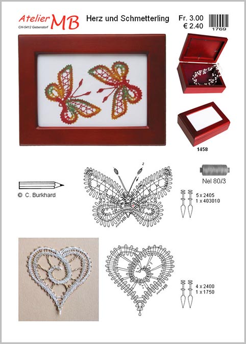 Pattern "Herz und Schmetterling"