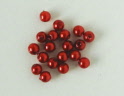 125 small beads 3mm red