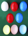 Synthetic Eggs in assorted colours
