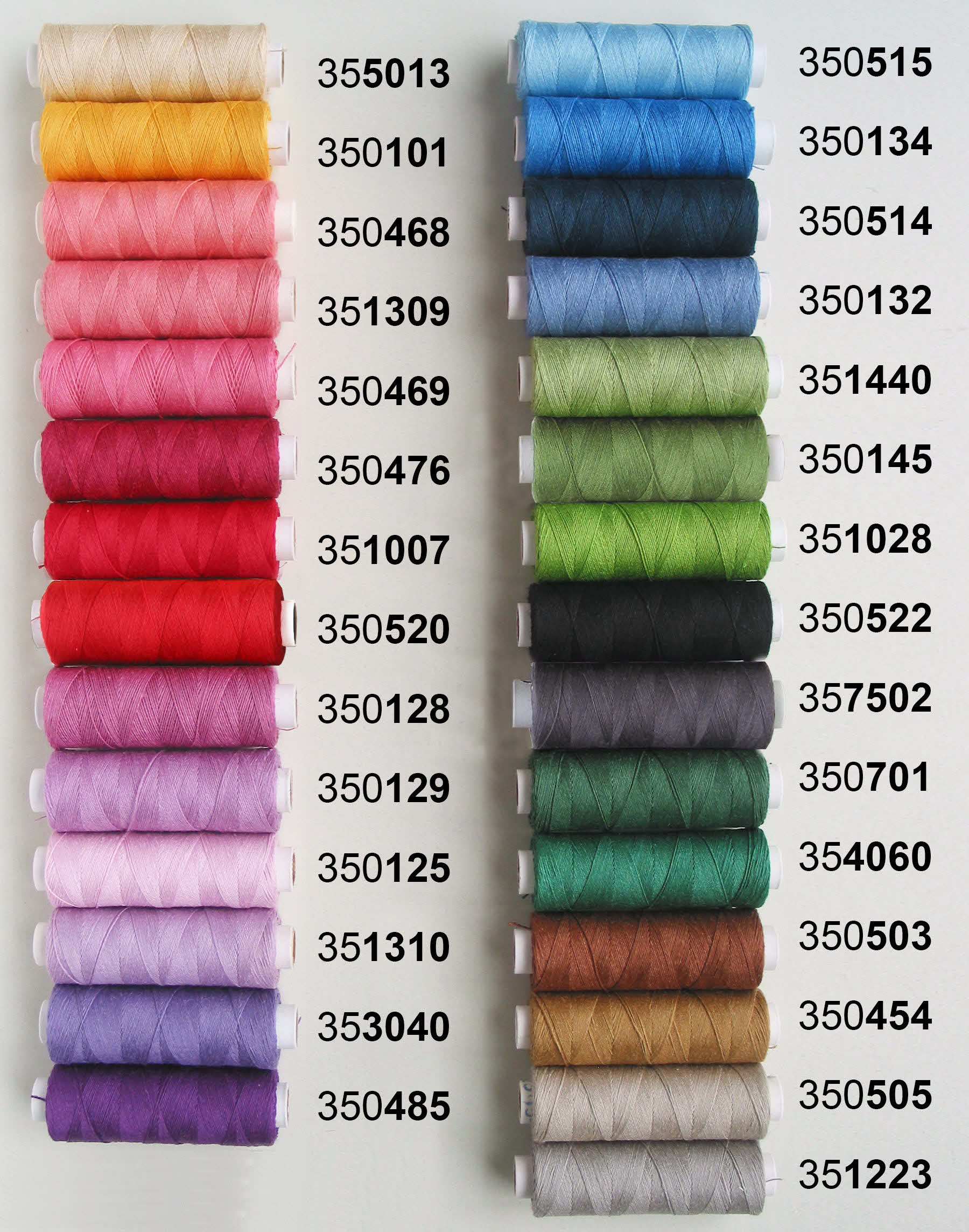 Linen thread 35/2 in colours